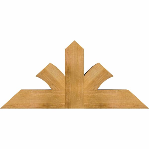 Ekena Millwork Richland Rough Sawn Timber Gable Bracket, Western Red Cedar, 48"W x 22"H x 6"D x 6"F, 11/12 Pitch GBW048X22X0606RIC00RWR - main
